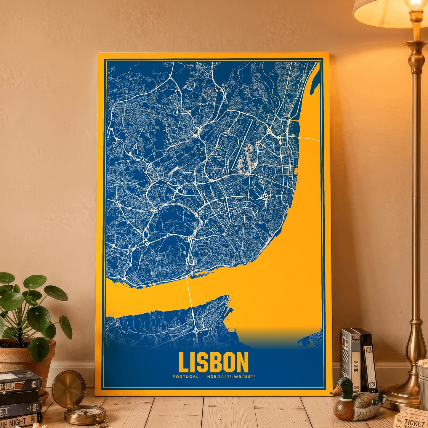 Lisbon Blockbuster Map Poster