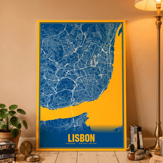 Lisbon Blockbuster Map Poster