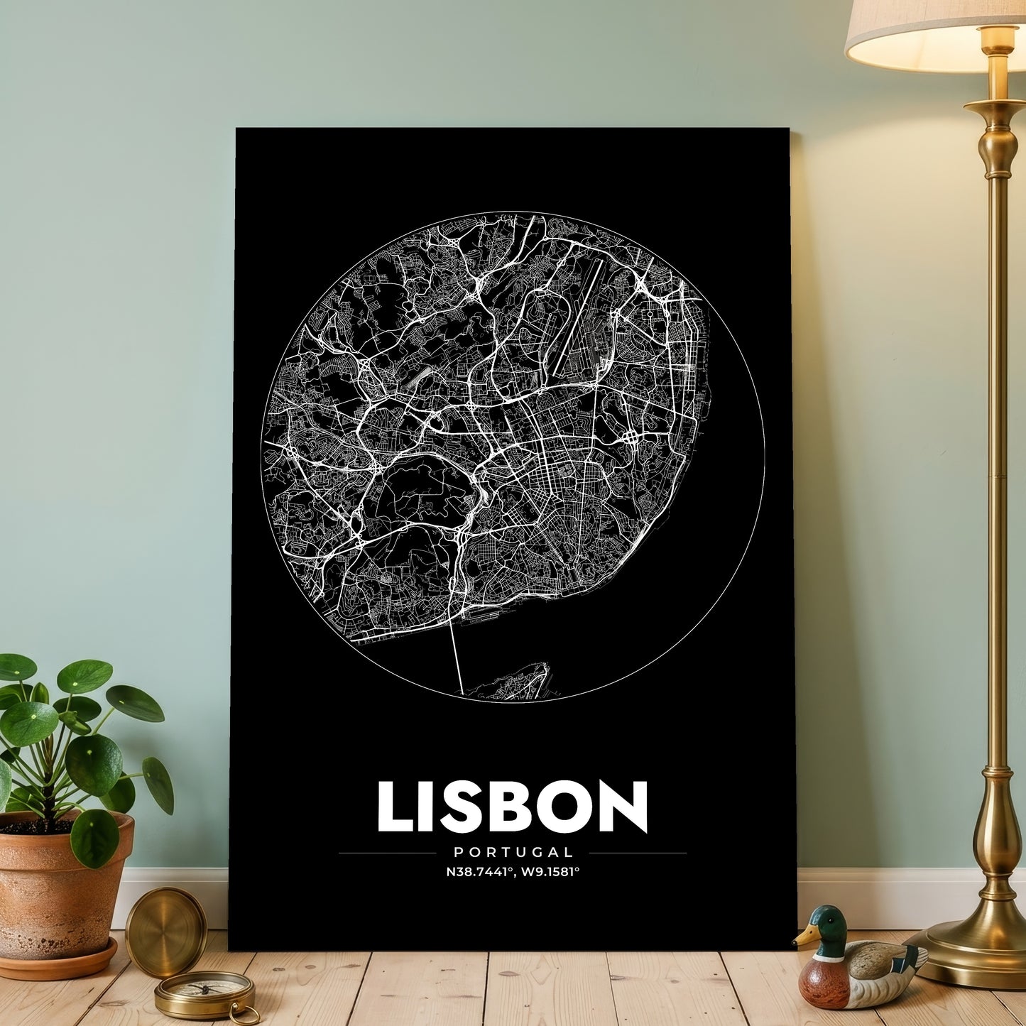 Lisbon Spot Map Poster
