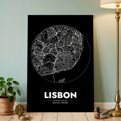 Lisbon Spot Map Poster