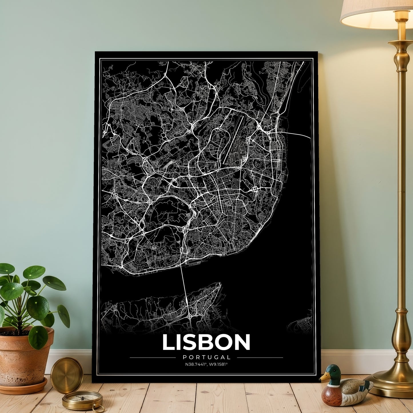 Lisbon Modern Map Poster