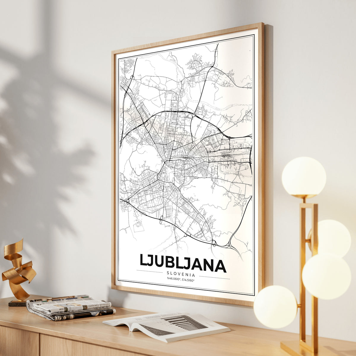 Ljubljana Modern Map Poster