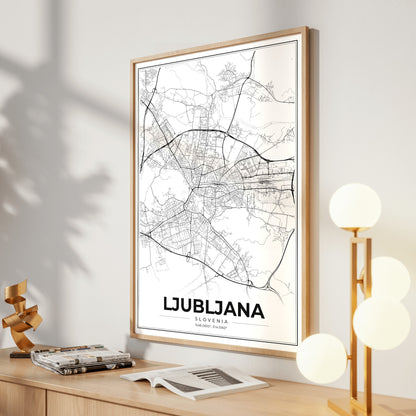 Ljubljana Modern Map Poster