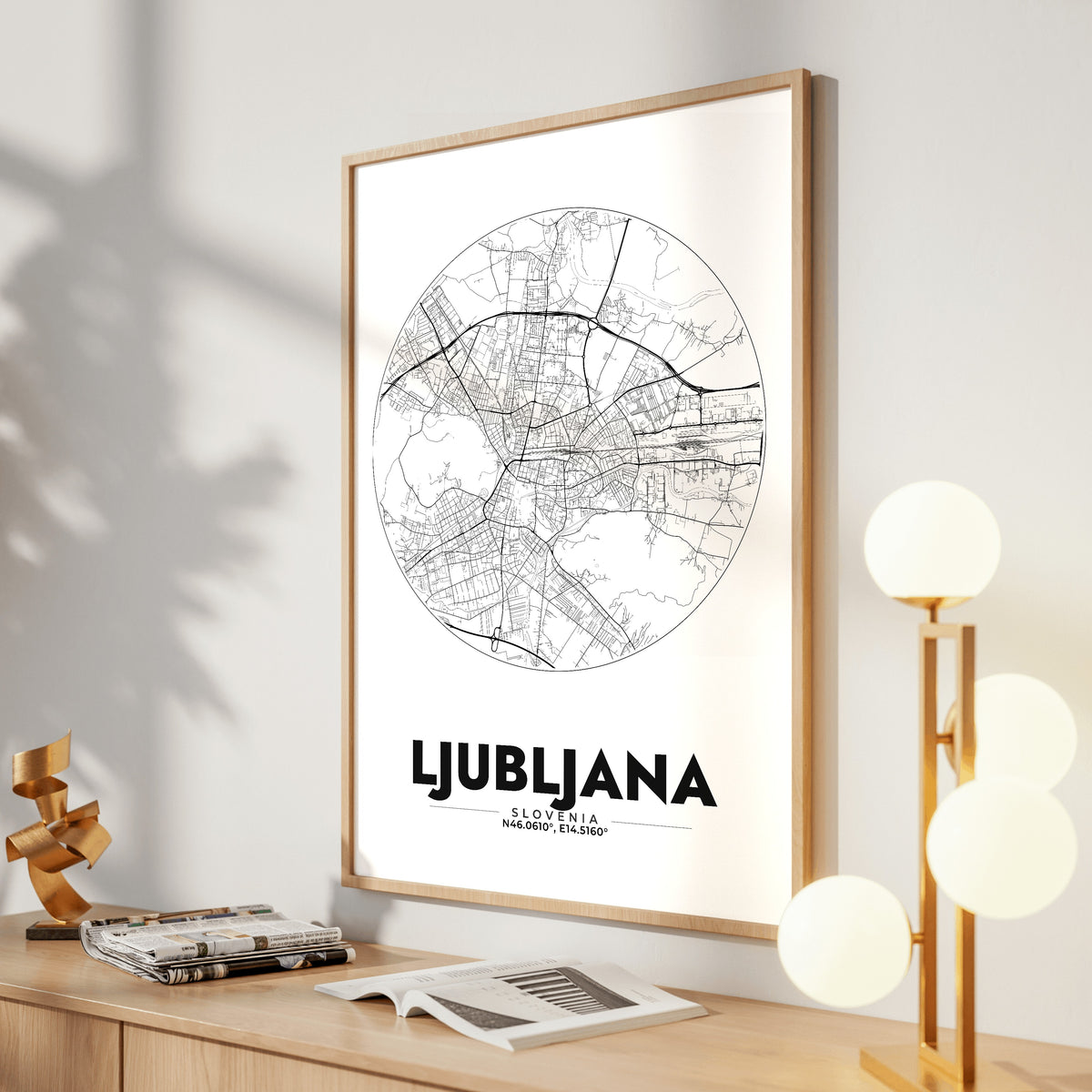 Ljubljana Spot Map Poster