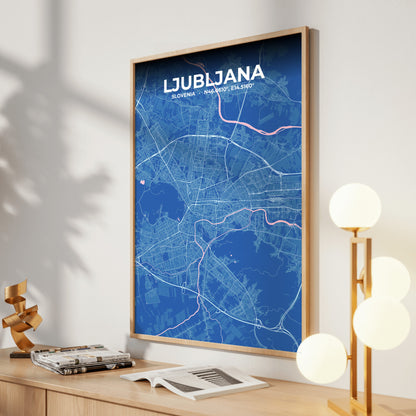 Ljubljana Candy Map Poster