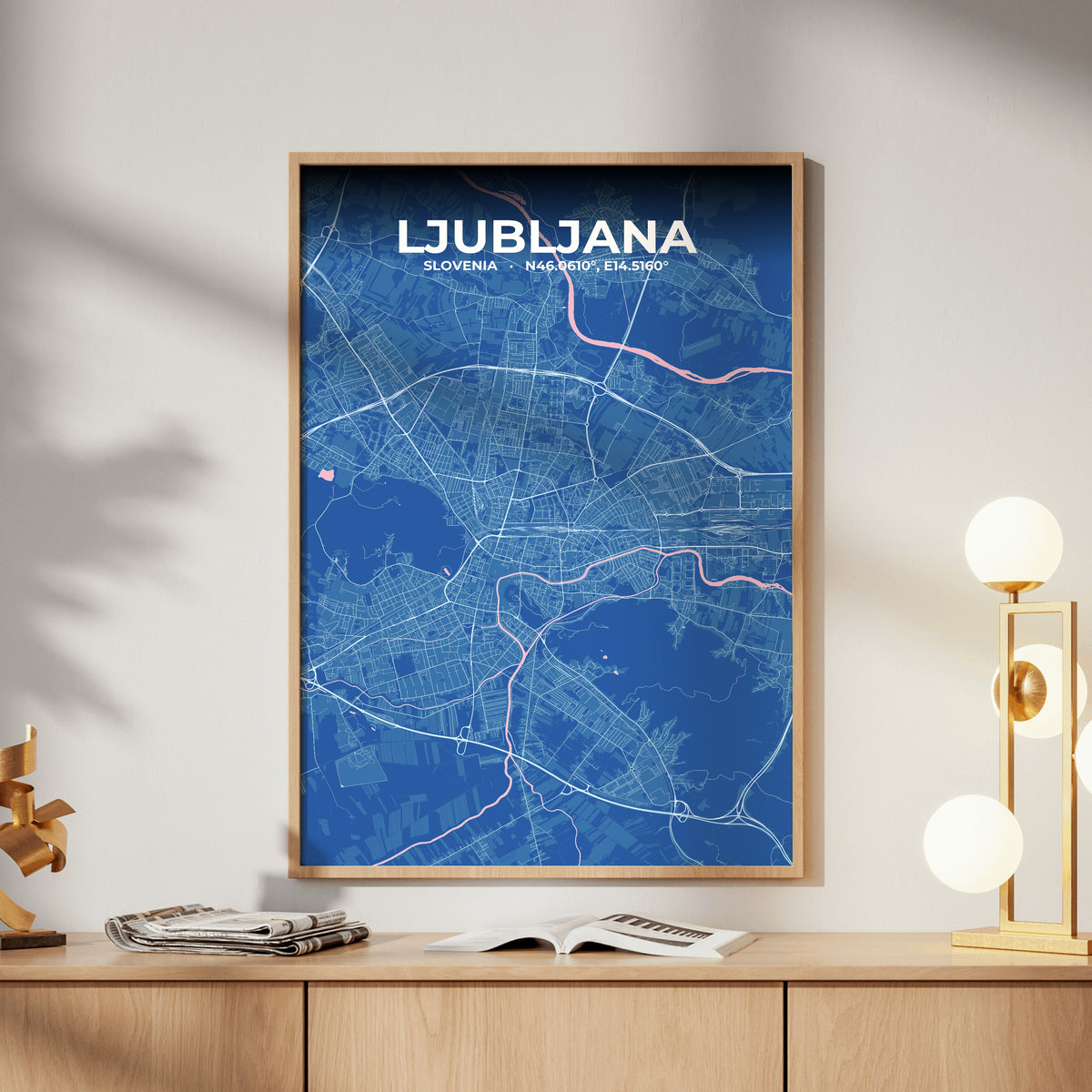 Ljubljana Candy Map Poster