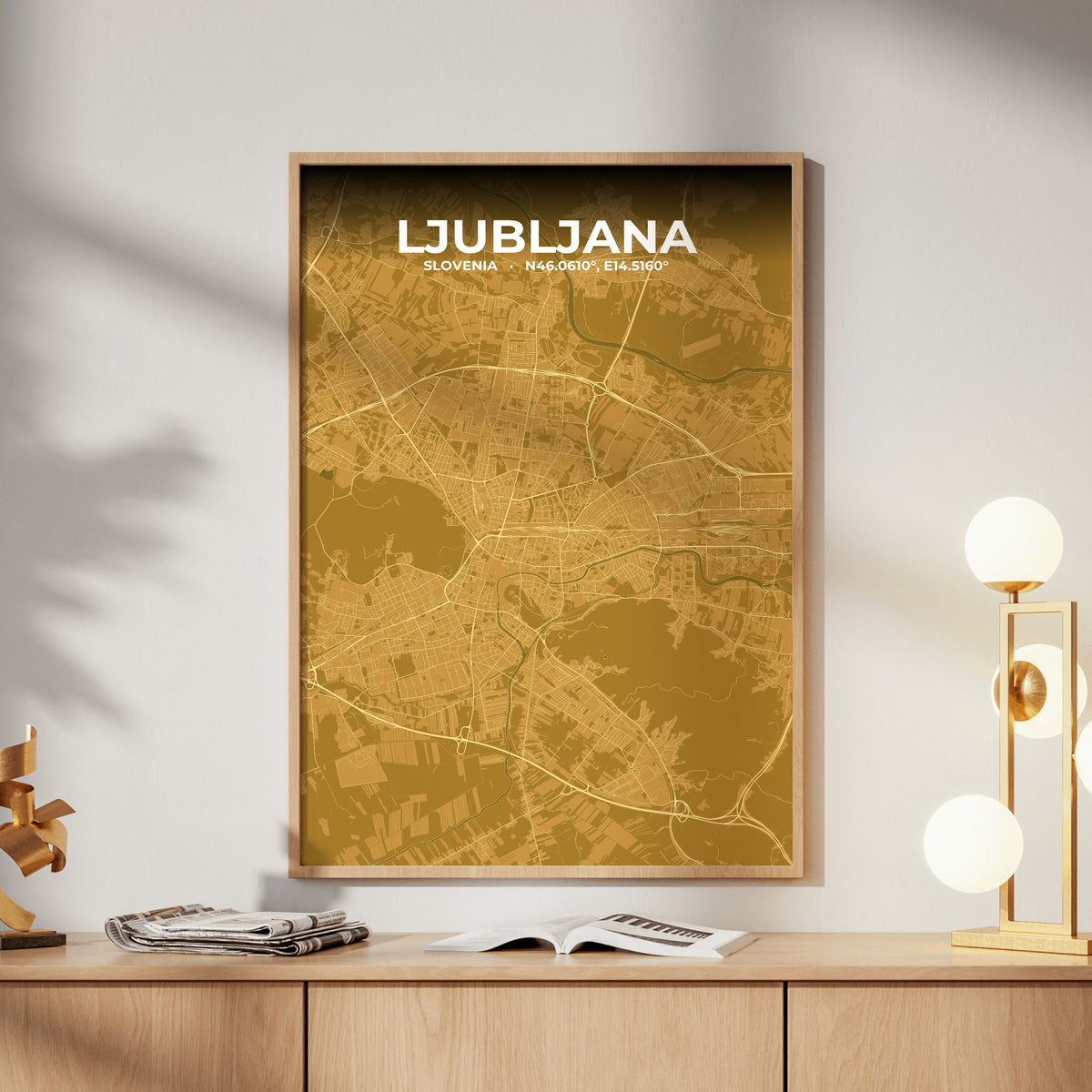 Ljubljana Forge Map Poster