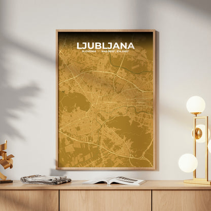 Ljubljana Forge Map Poster