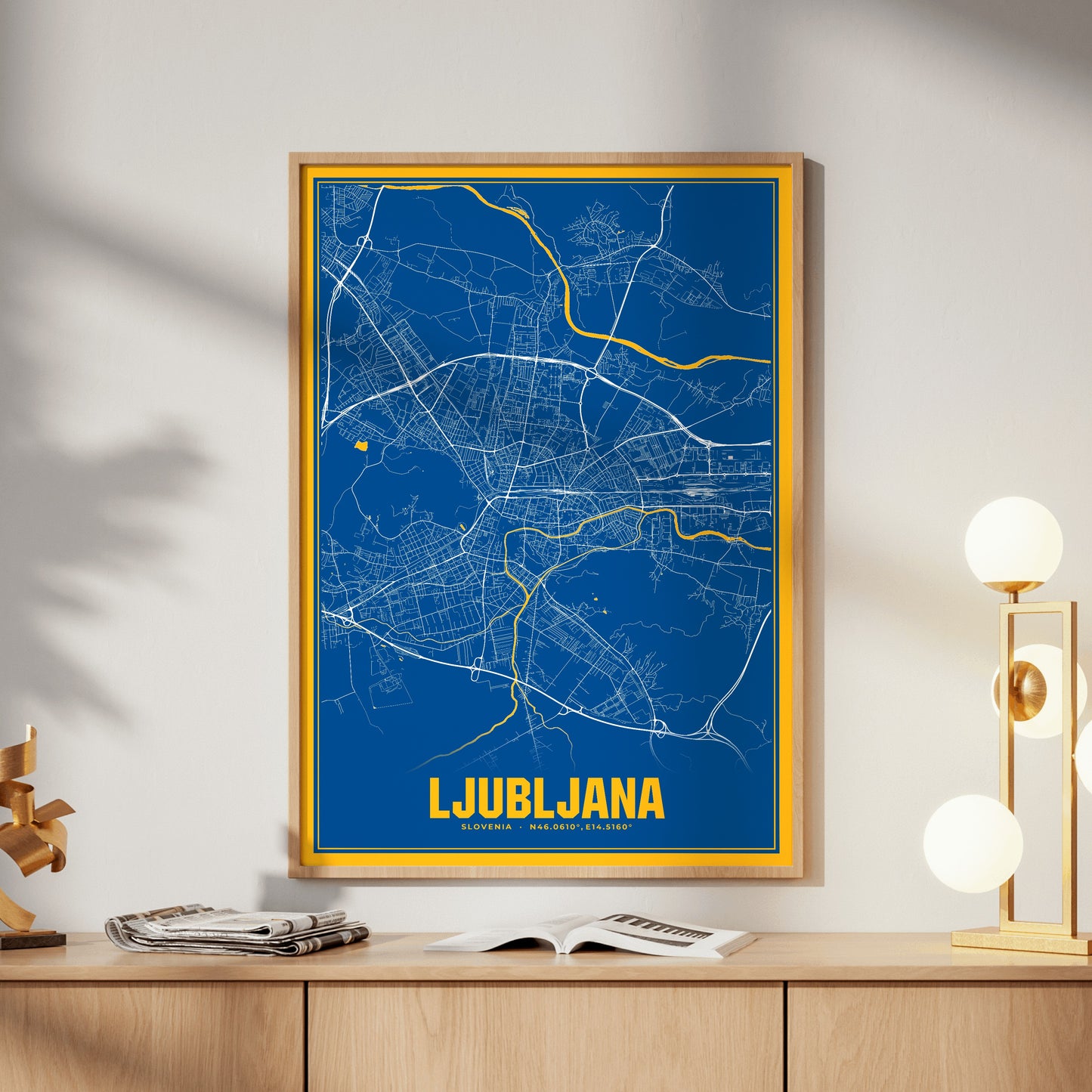 Ljubljana Blockbuster Map Poster