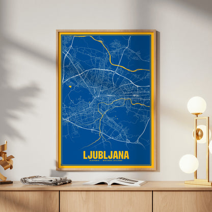 Ljubljana Blockbuster Map Poster