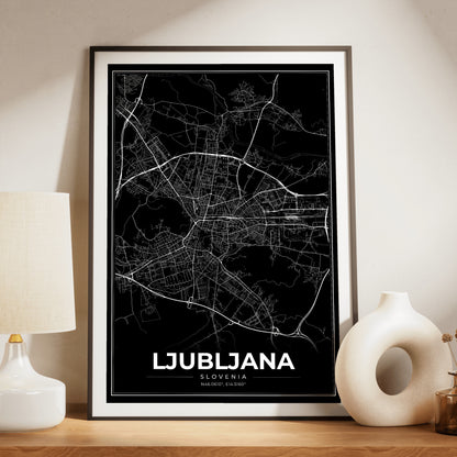 Ljubljana Modern Map Poster
