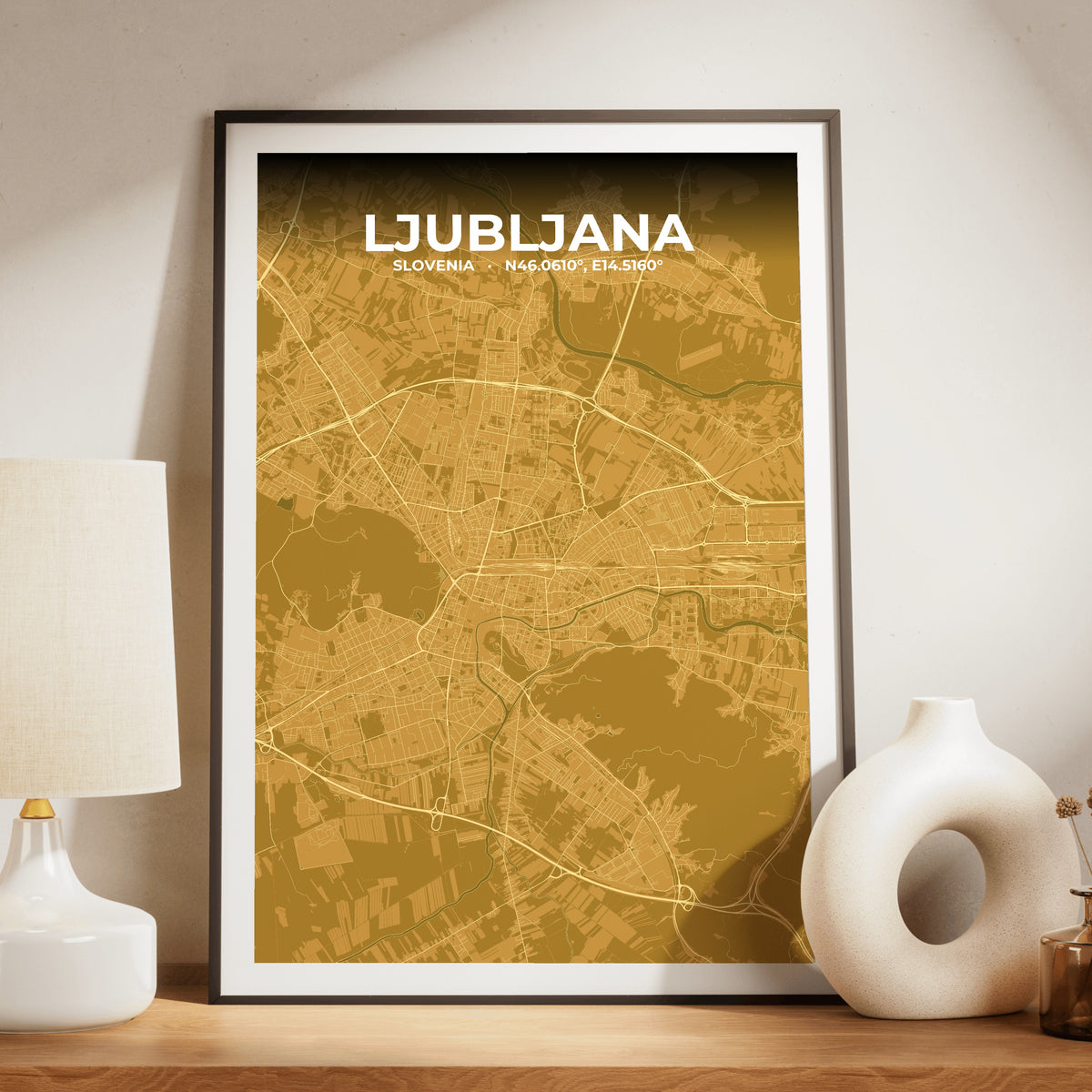 Ljubljana Forge Map Poster