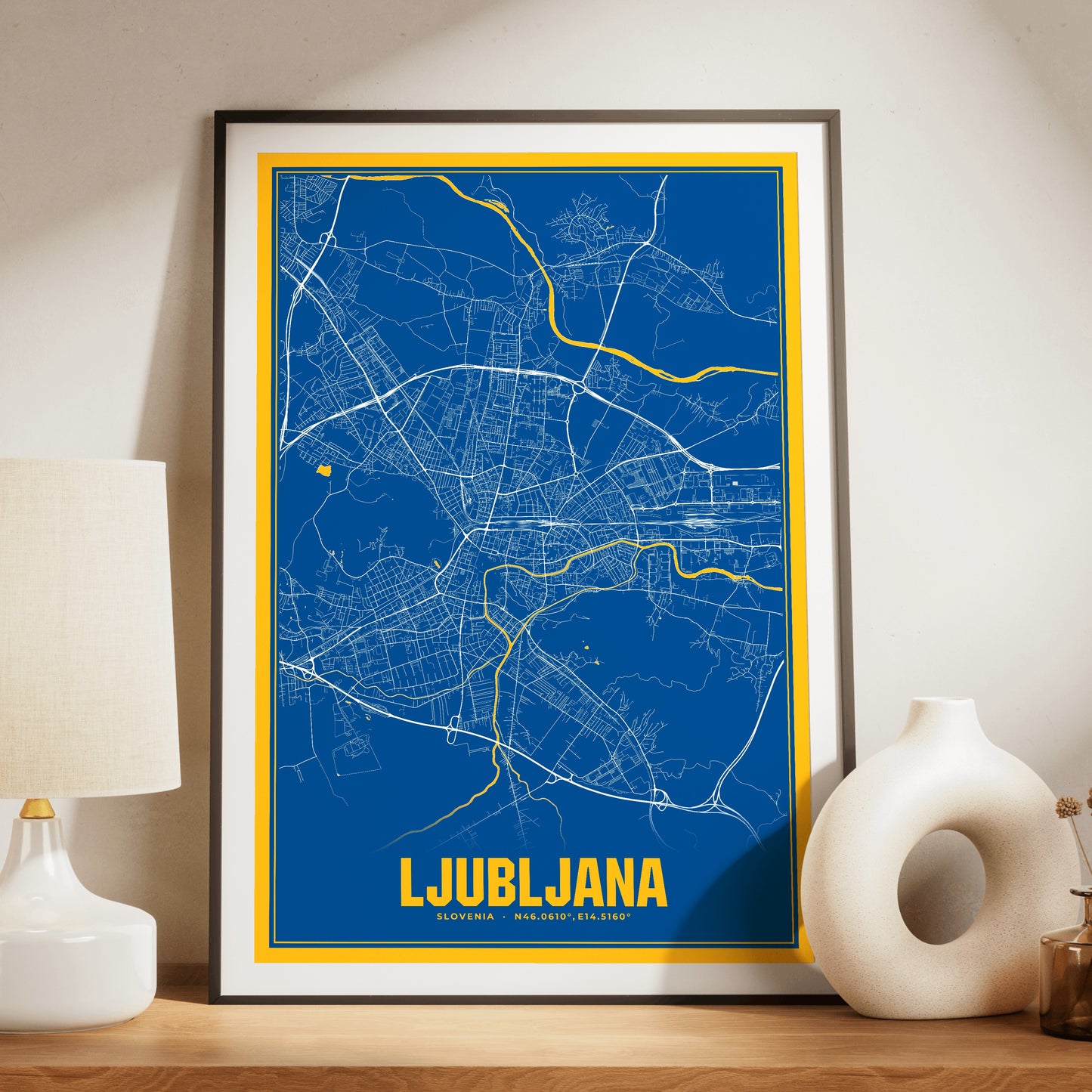 Ljubljana Blockbuster Map Poster