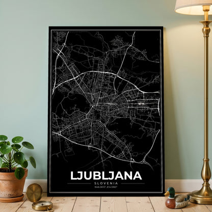 Ljubljana Modern Map Poster