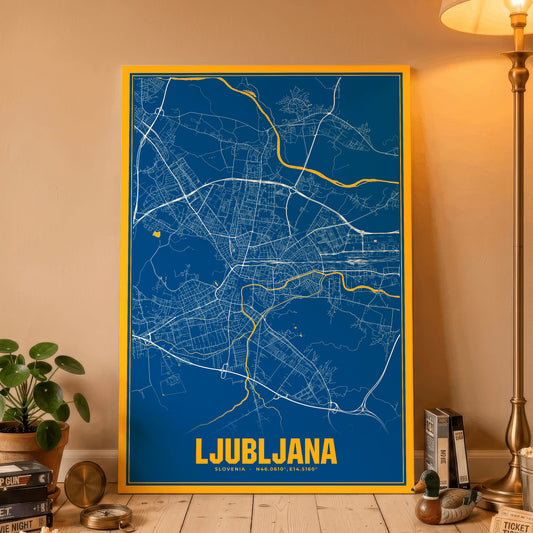 Ljubljana Blockbuster Map Poster