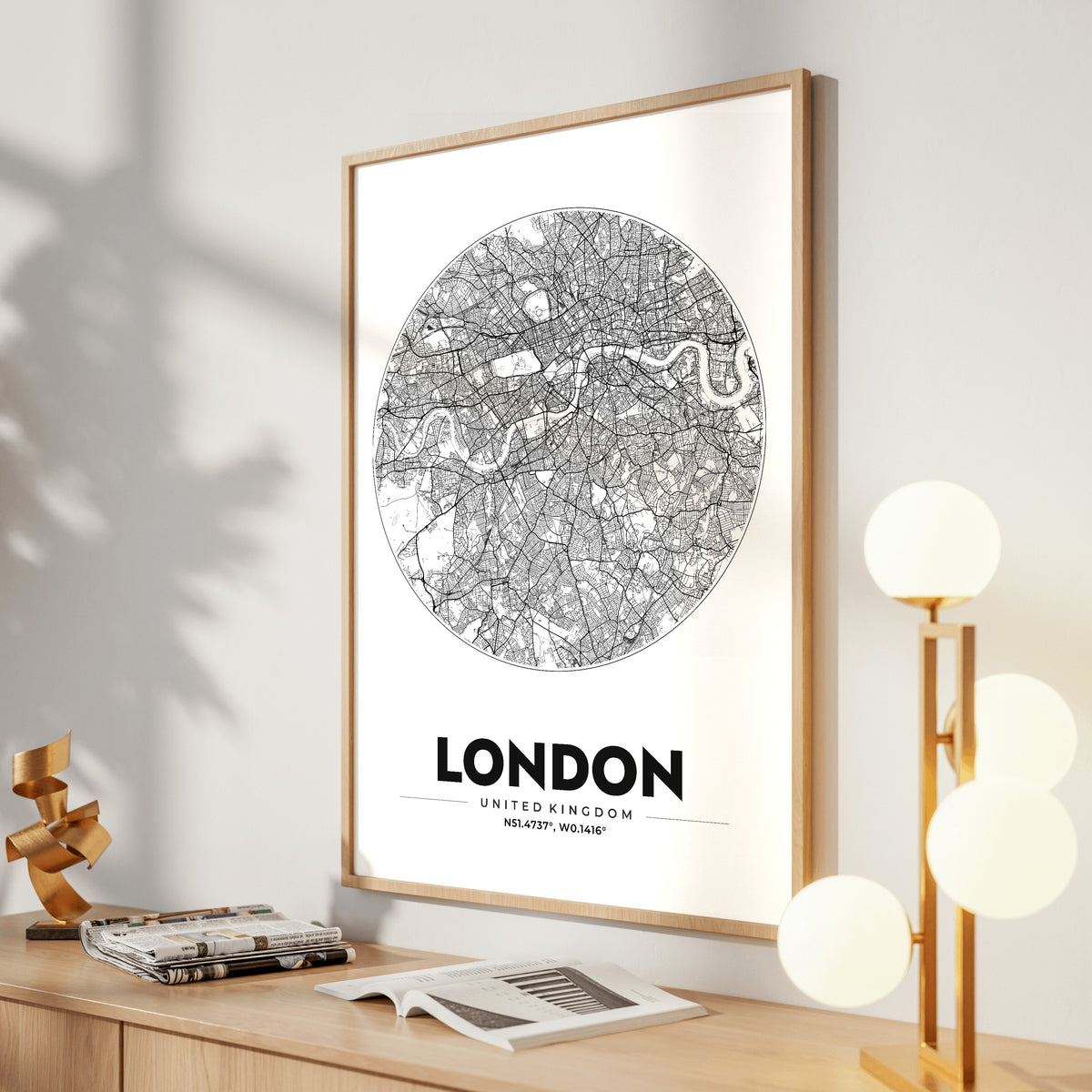London Spot Map Poster