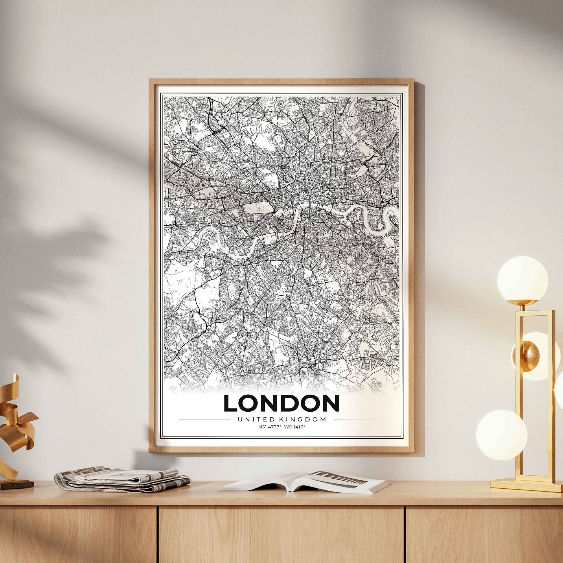 London Modern Map Poster