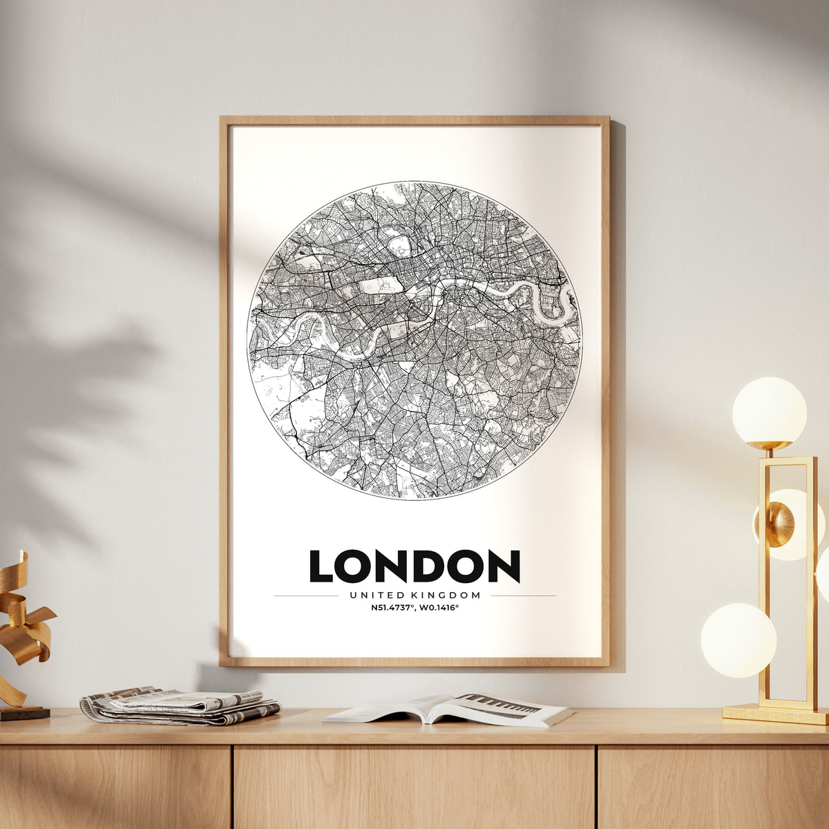London Spot Map Poster
