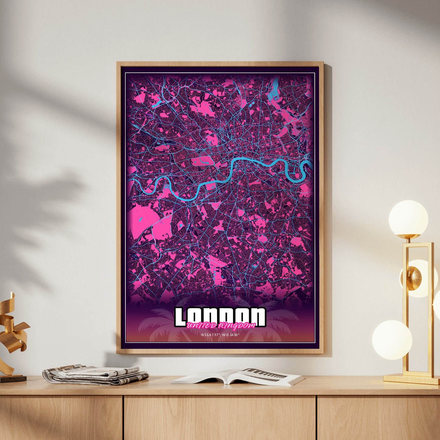 London GTA Map Poster