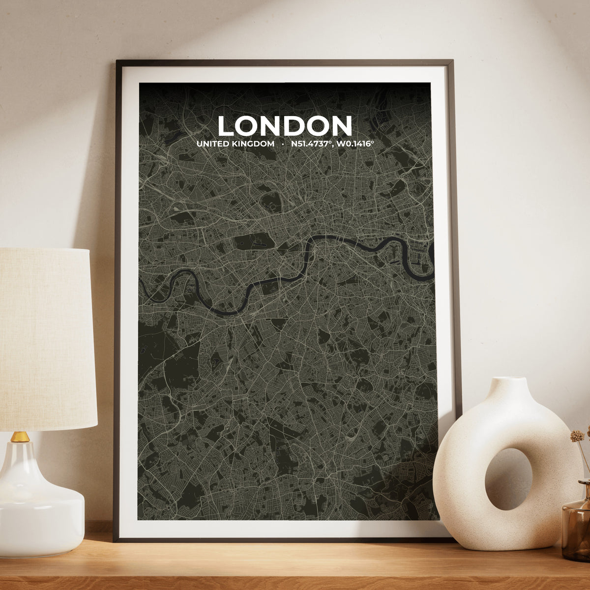 London Sable Map Poster