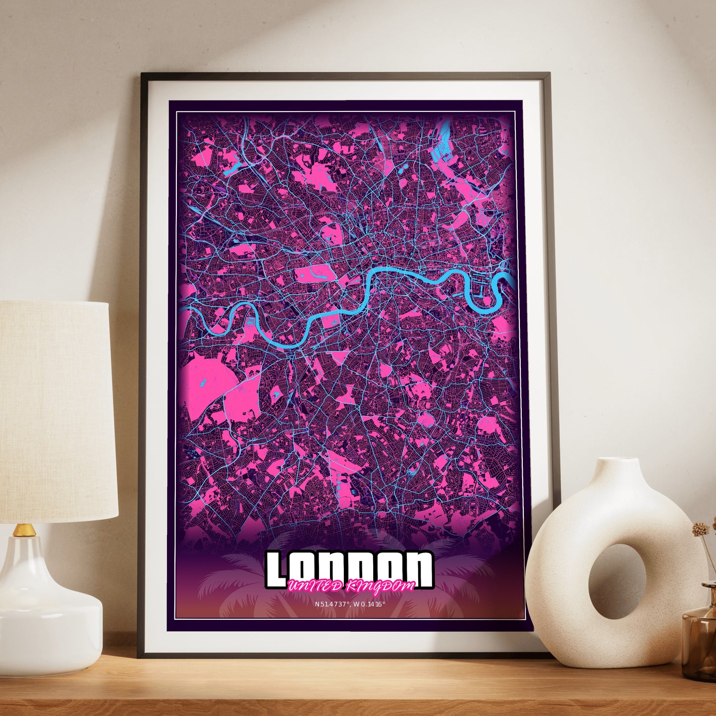 London GTA Map Poster