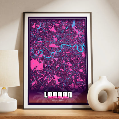 London GTA Map Poster
