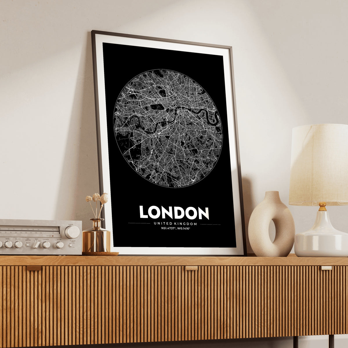London Spot Map Poster