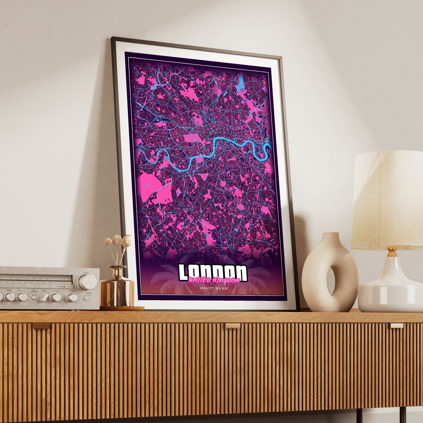 London GTA Map Poster
