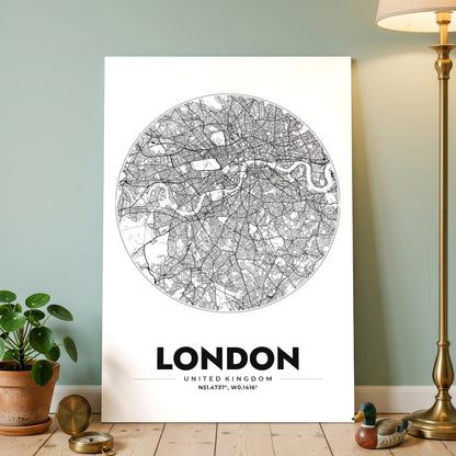 London Spot Map Poster