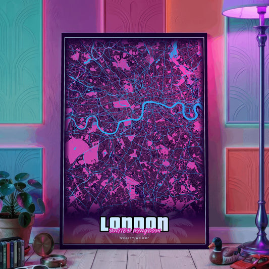 London GTA Map Poster