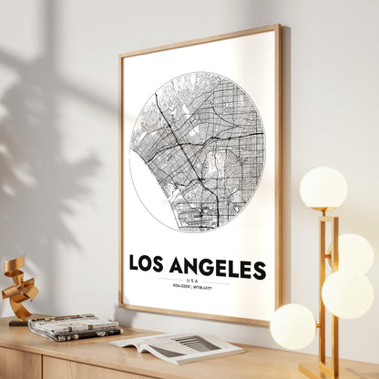 Los Angeles Spot Map Poster
