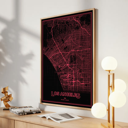 Los Angeles Phosphor Map Poster - System Alert