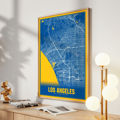 Los Angeles Blockbuster Map Poster