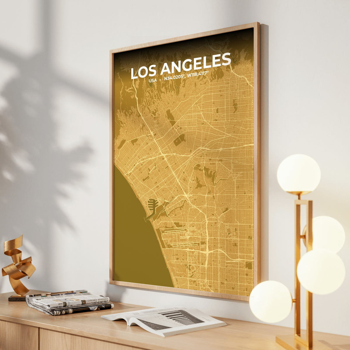 Los Angeles Forge Map Poster