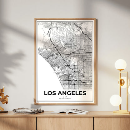 Los Angeles Modern Map Poster