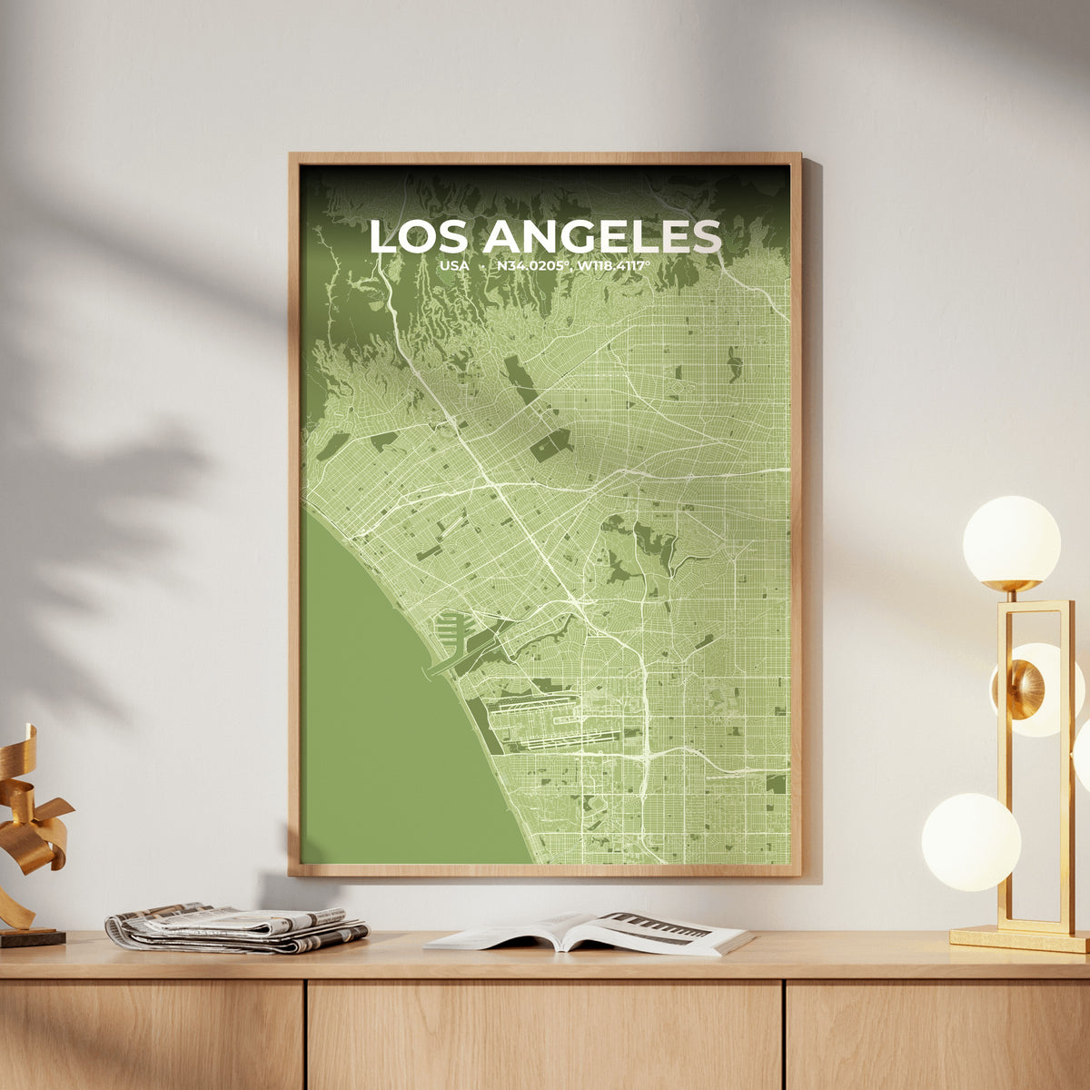 Los Angeles Grove Map Poster