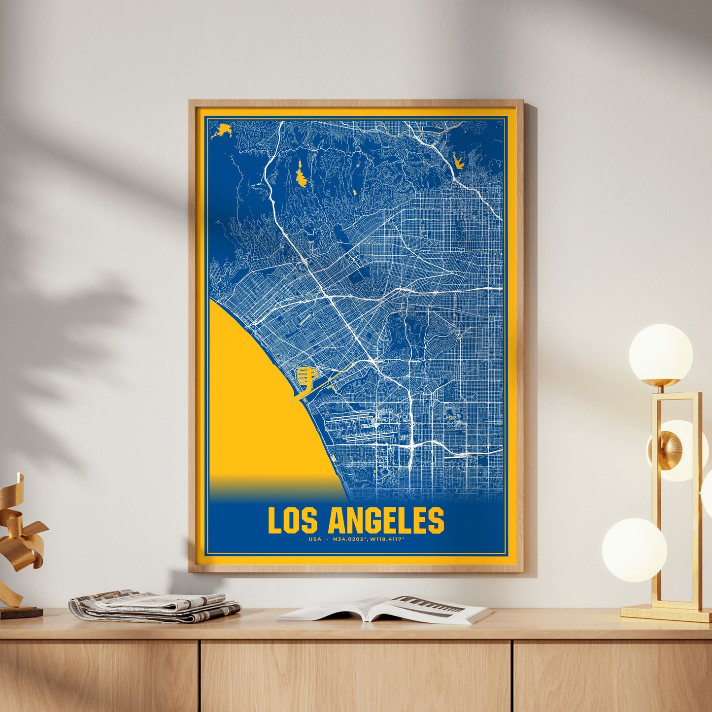 Los Angeles Blockbuster Map Poster