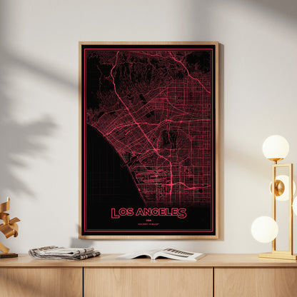 Los Angeles Phosphor Map Poster - System Alert
