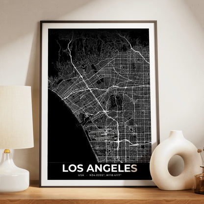 Los Angeles Elegant Map Poster