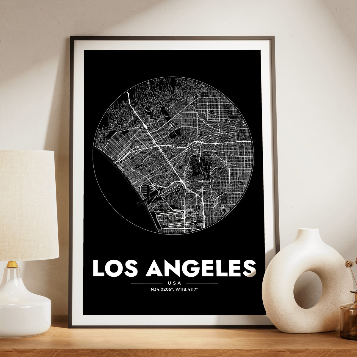 Los Angeles Spot Map Poster
