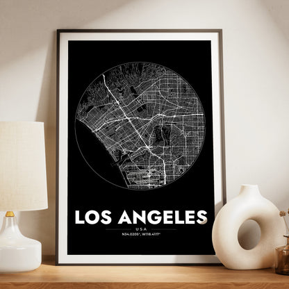 Los Angeles Spot Map Poster