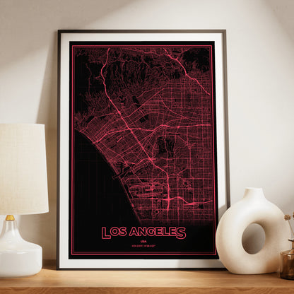 Los Angeles Phosphor Map Poster - System Alert