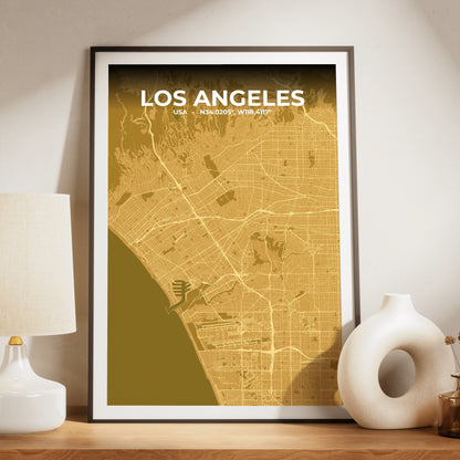 Los Angeles Forge Map Poster