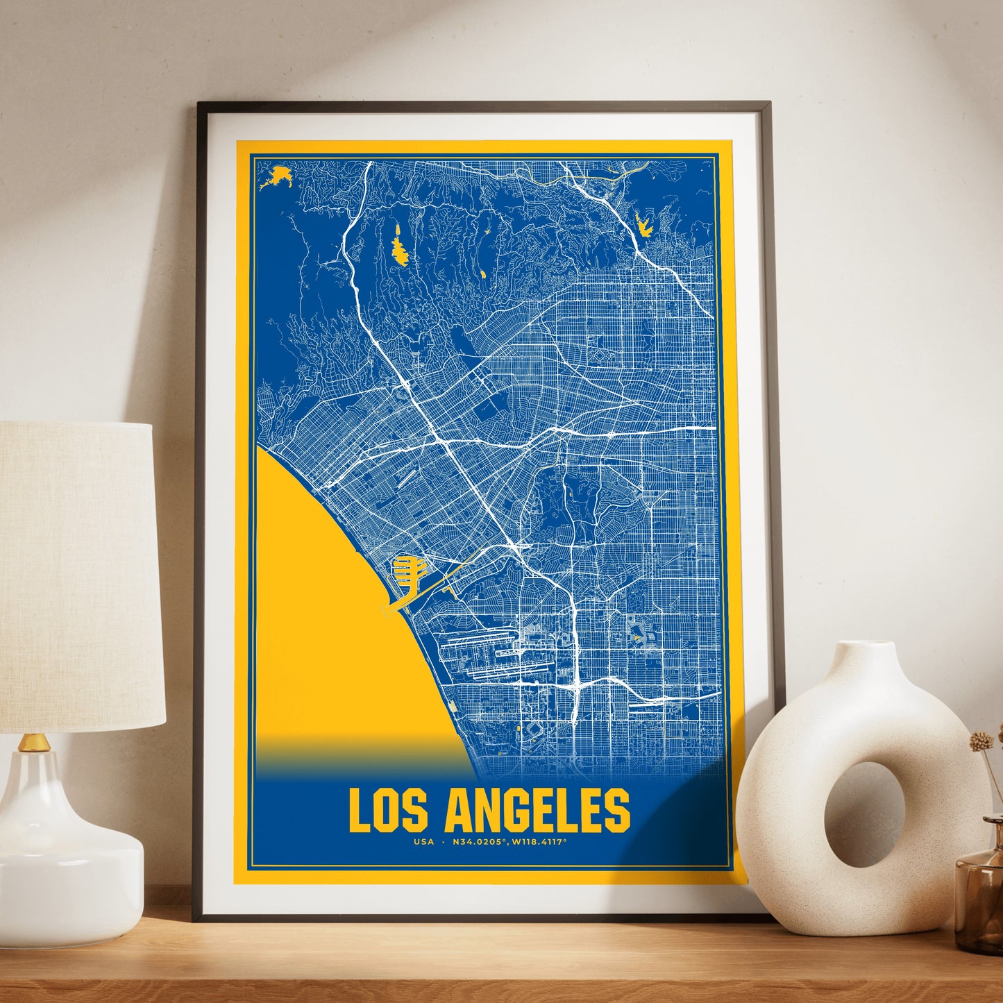 Los Angeles Blockbuster Map Poster