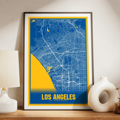 Los Angeles Blockbuster Map Poster