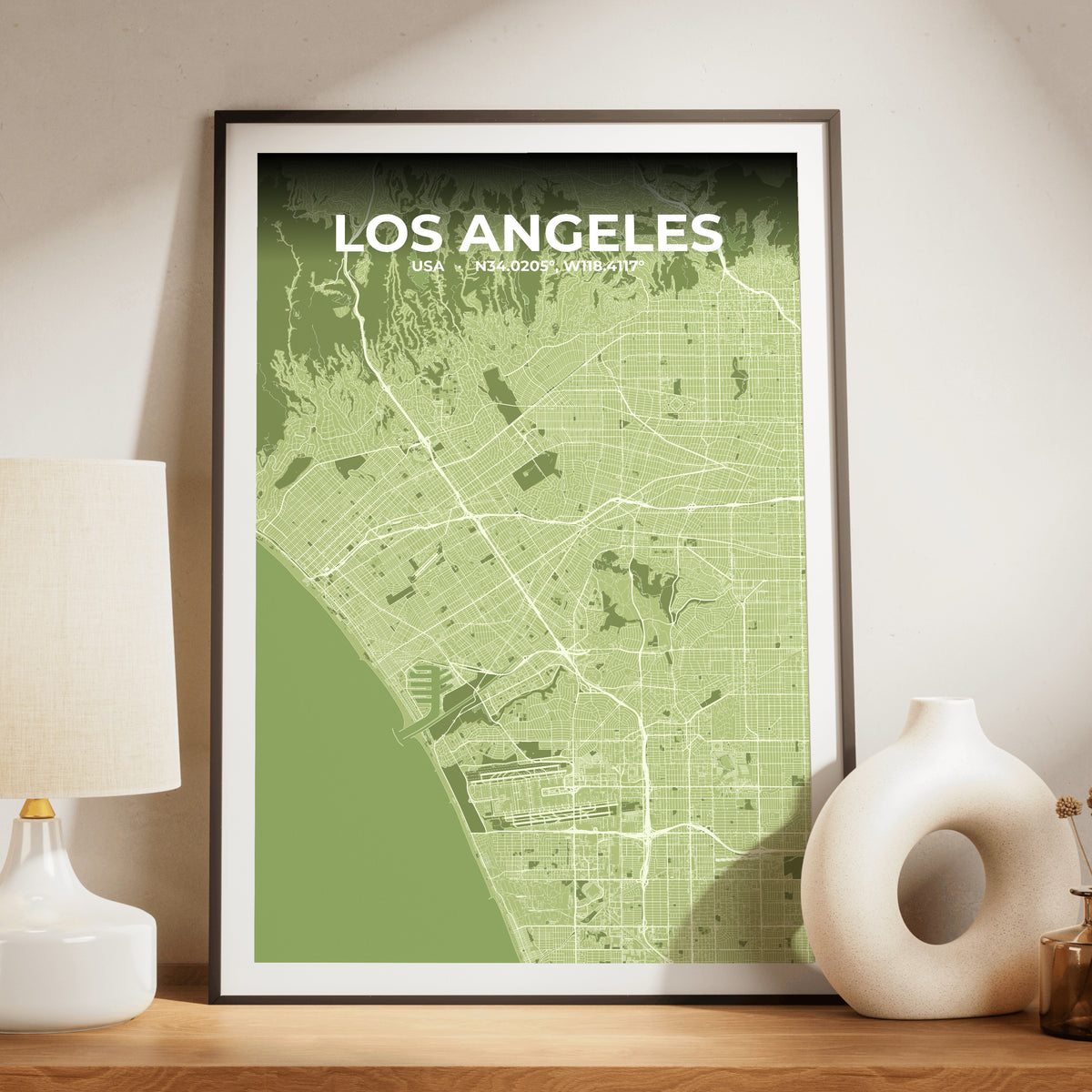 Los Angeles Grove Map Poster