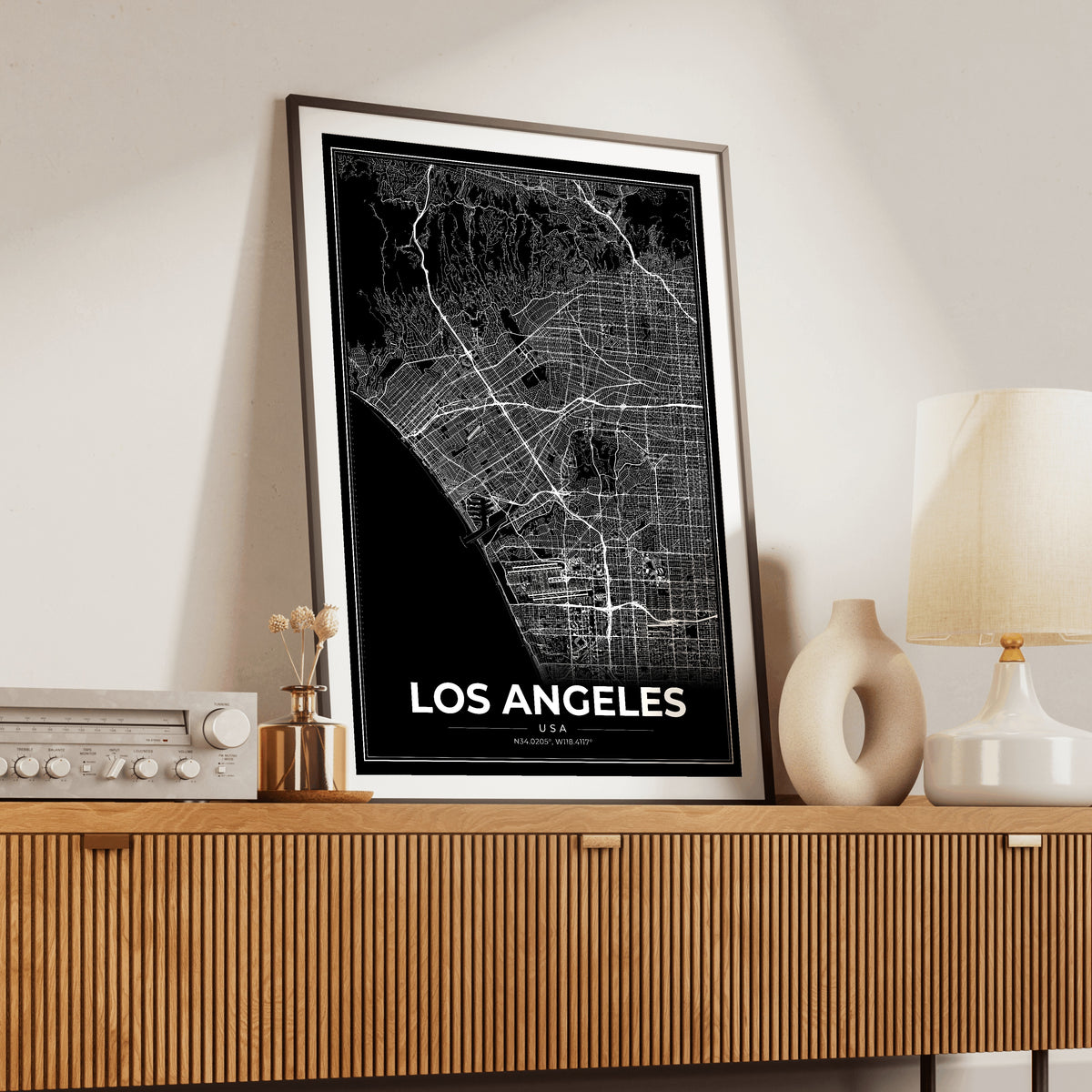 Los Angeles Modern Map Poster