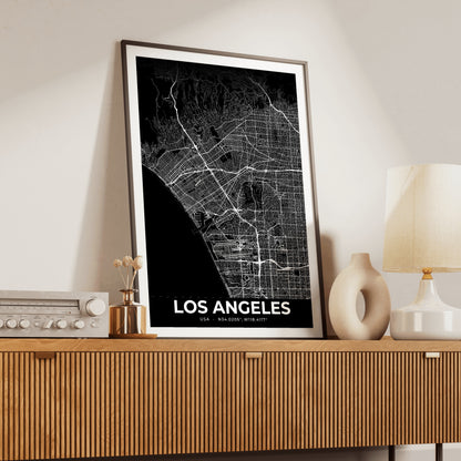 Los Angeles Elegant Map Poster