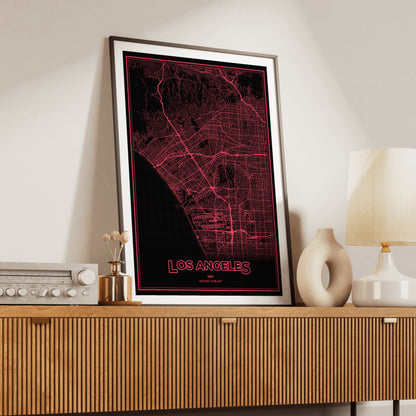 Los Angeles Phosphor Map Poster - System Alert