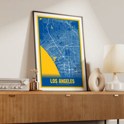 Los Angeles Blockbuster Map Poster